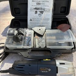 Chicago Electric Variable Speed Multi-Tool Kit-67537-New Unused- Assorted Blades, Sanding Pads, Hard Case, 8’ Cord