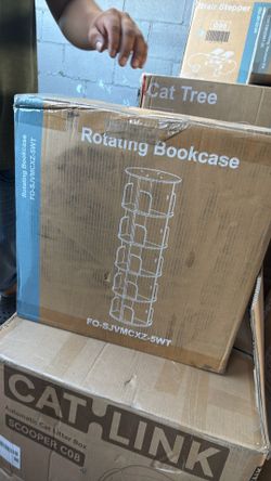 Rotating Bookcase White