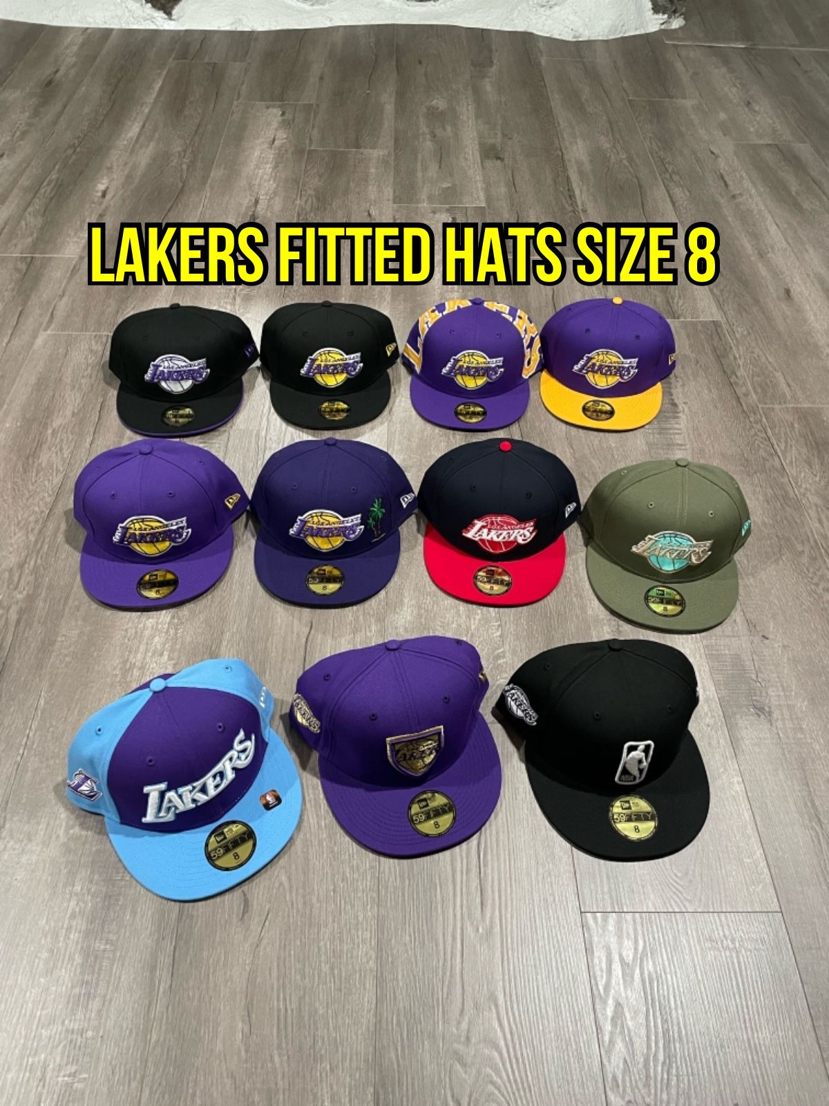 Los Angeles Lakers New Era 59fifty size 7.1/2”=59.6cm. ❌️ขายแล้ว