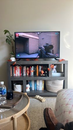 Gray tv stand