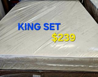 Brand New King Set $239 >> Mattress And Box Spring