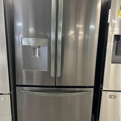 LG NEW OPEN BOX 36” BLACK STAINLESS FRENCH DOOR REFRIGERATOR 