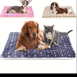Pets Dog Bed Mat Crate Pad Soft Pet Bed Washable Crate Mat For Large Medium Small Dogs Reversible Fleece Dog Crate Kennel Mat Cat Bed Liner Super Soft