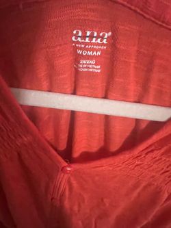 a.n.a Woman Orange  Top Size 2X