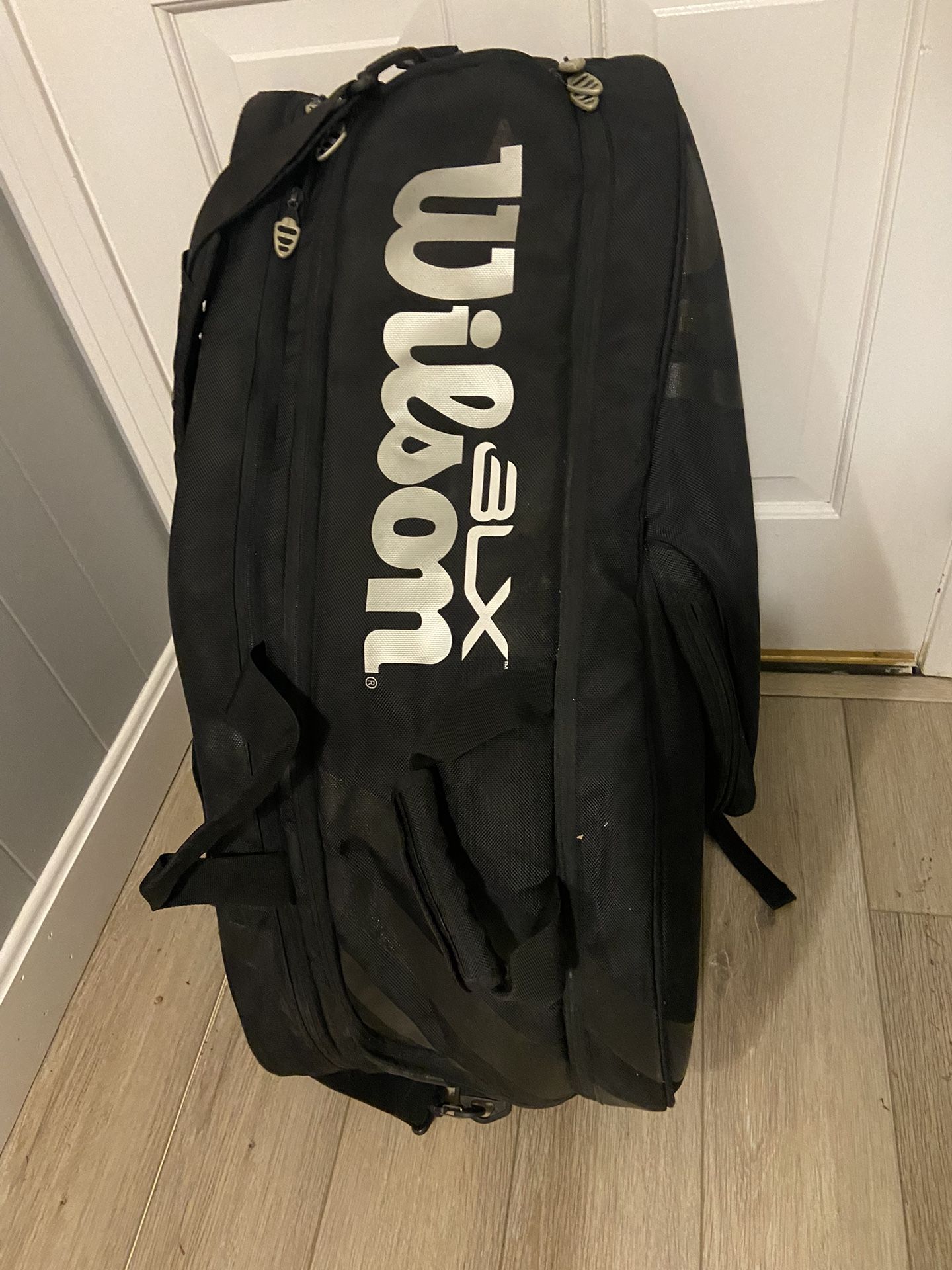 wilson bxl tennis racket bag black back rack pack