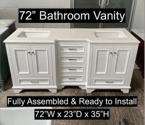 60" Bathroom Vanity with Quartz Countertop & Solid Wood & Plywood Cabinet #3438