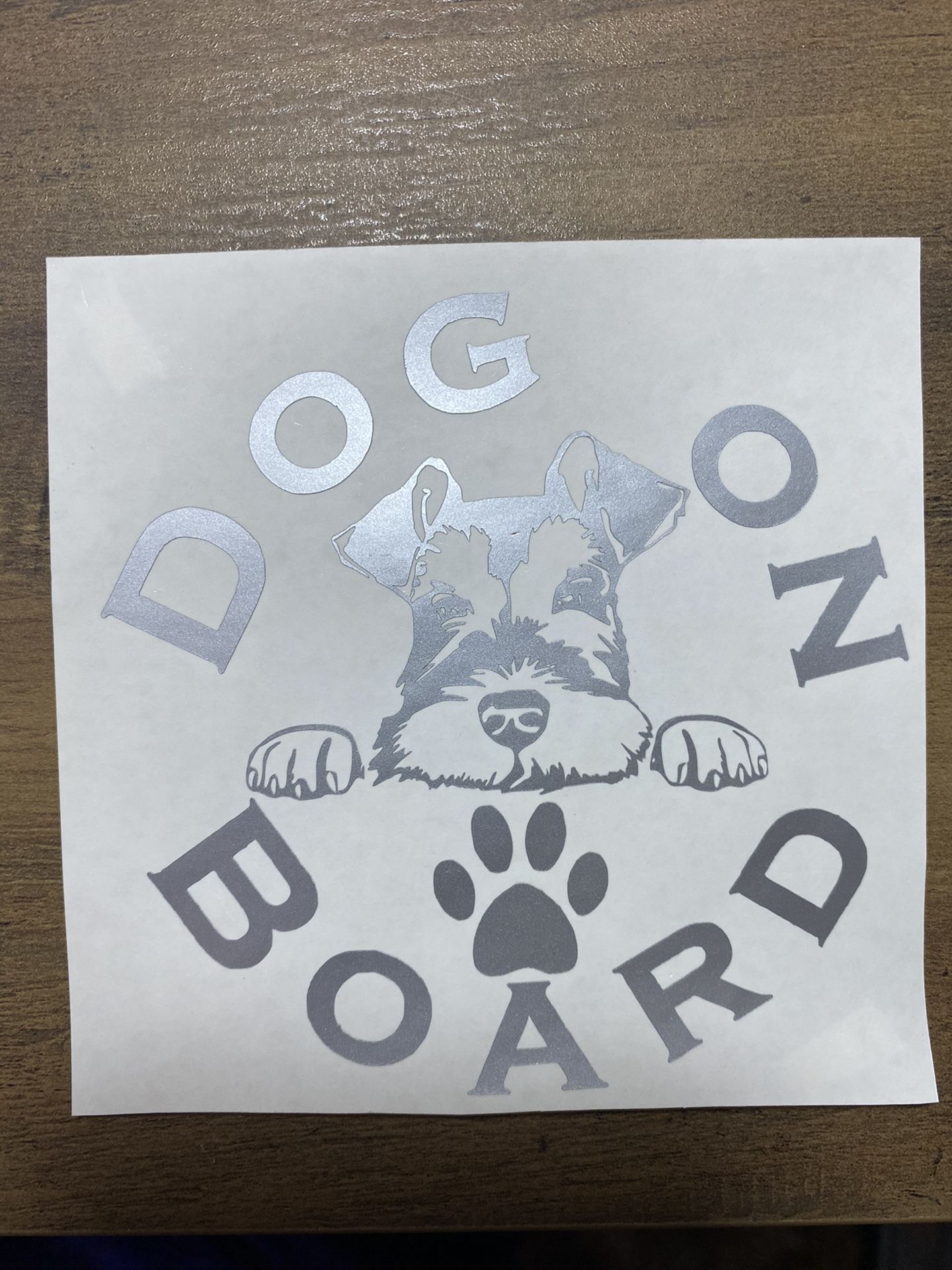 Decal: Dog On Board Schnauzer