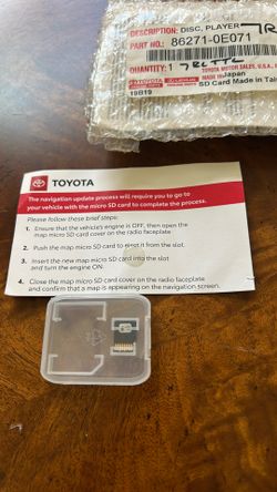 New Toyota Navigation  Disc Card 