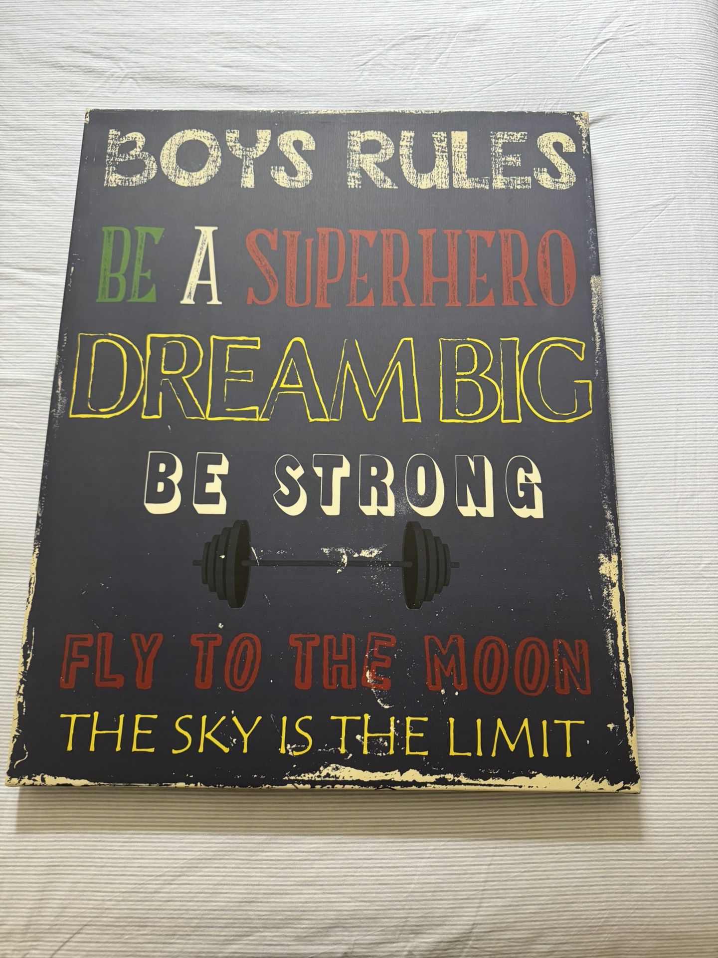 Boys Rules Wall Decor