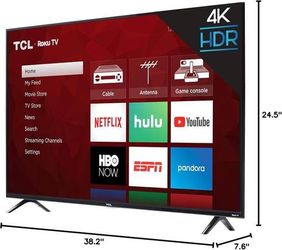 43" 4K UHD HDR Roku Smart TV and Wall Mount - MUST SELL BY JULY 30!