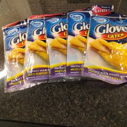 Latex Household Gloves (5 Pairs)
