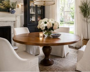 5 foot wide walnut statement table