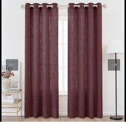Burgundy Grommet Curtain Panels