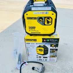 Champion Power Equipment 4500/3250-Watt Recoil Start Gasoline/Propane Powered Dual Fuel Inverter Generator with Quiet Technology and CO Shield