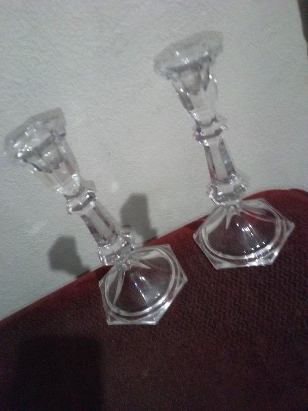 Crystal Candlestick Holders