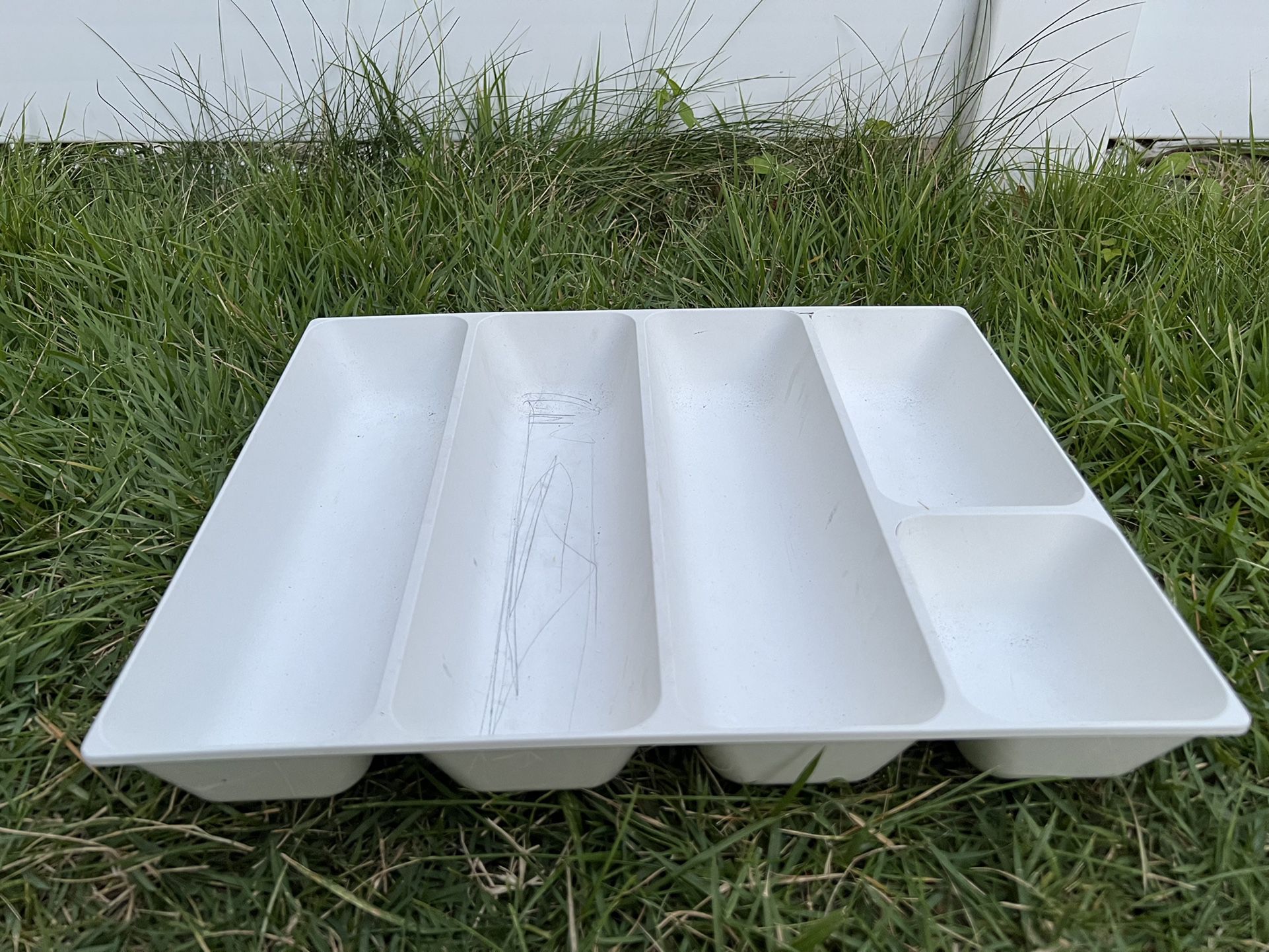 Ikea plastic tray for desk organization