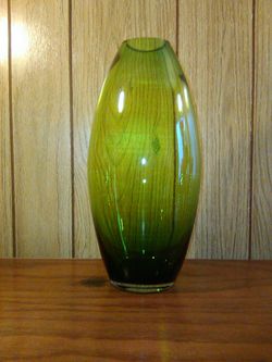 Vintage Hand Blown Torpedo Vase Danish