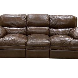 Real Leather Reclining Couch
