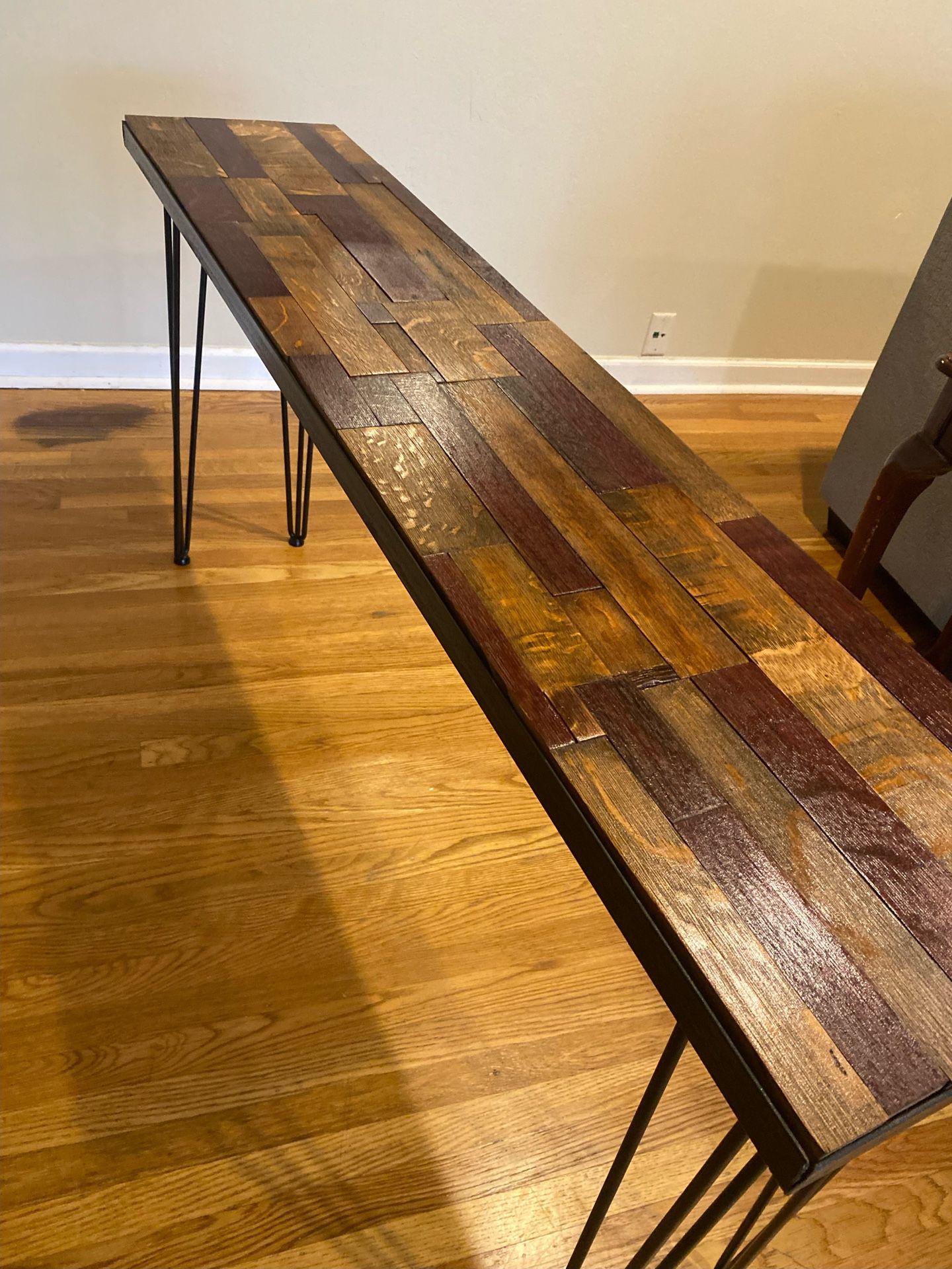 One Of A Kind  Wine Barrel Sofa Table