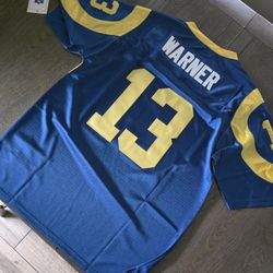 Kurt Warner Los Angeles Rams Jersey #13 – Blue/Yellow (Men’s)