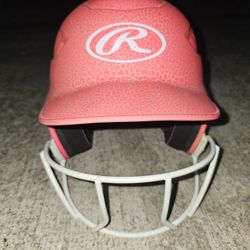 Rawlings Coolflo/Vapor Softball Batting Helmet W/ Face Guard, Pink, 6.5-7.5”