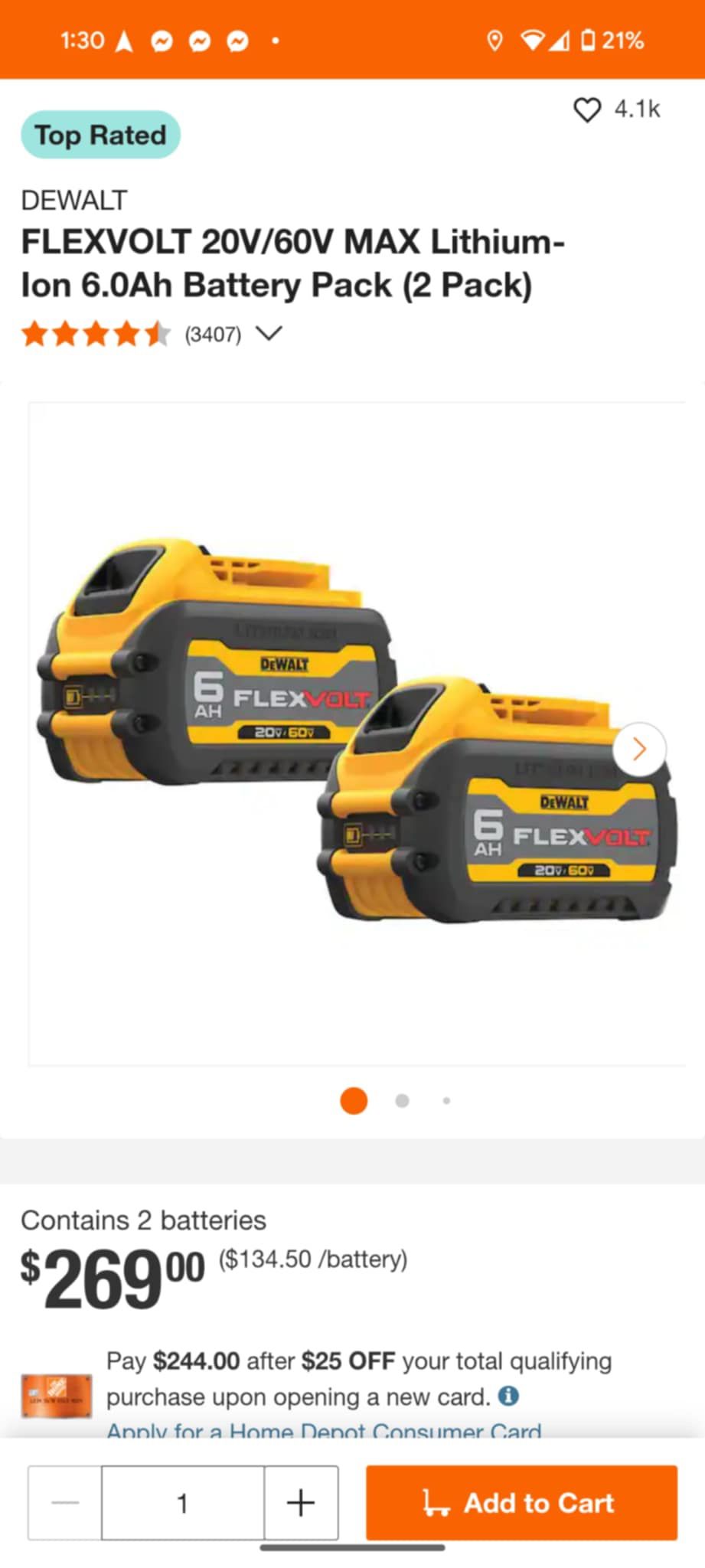 Dewalt Battery New