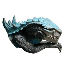 Vintage 1998 Toho Blue Godzilla Hand Puppet - Full Body, Excellent Condition