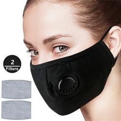 1 Face Mask + 20 PM2.5 Filters Mask is Adjustable, Washable & Reusable (SAME-DAY SHIPPING)