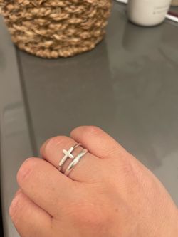 New James Avery Horizon Cross Ring & Sterling Silver Ring Band