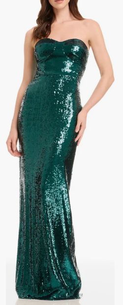 Green Sequin Strapless dress