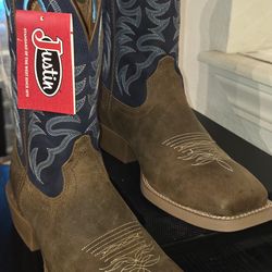 Justin Muley 12" Western Boots, size 10