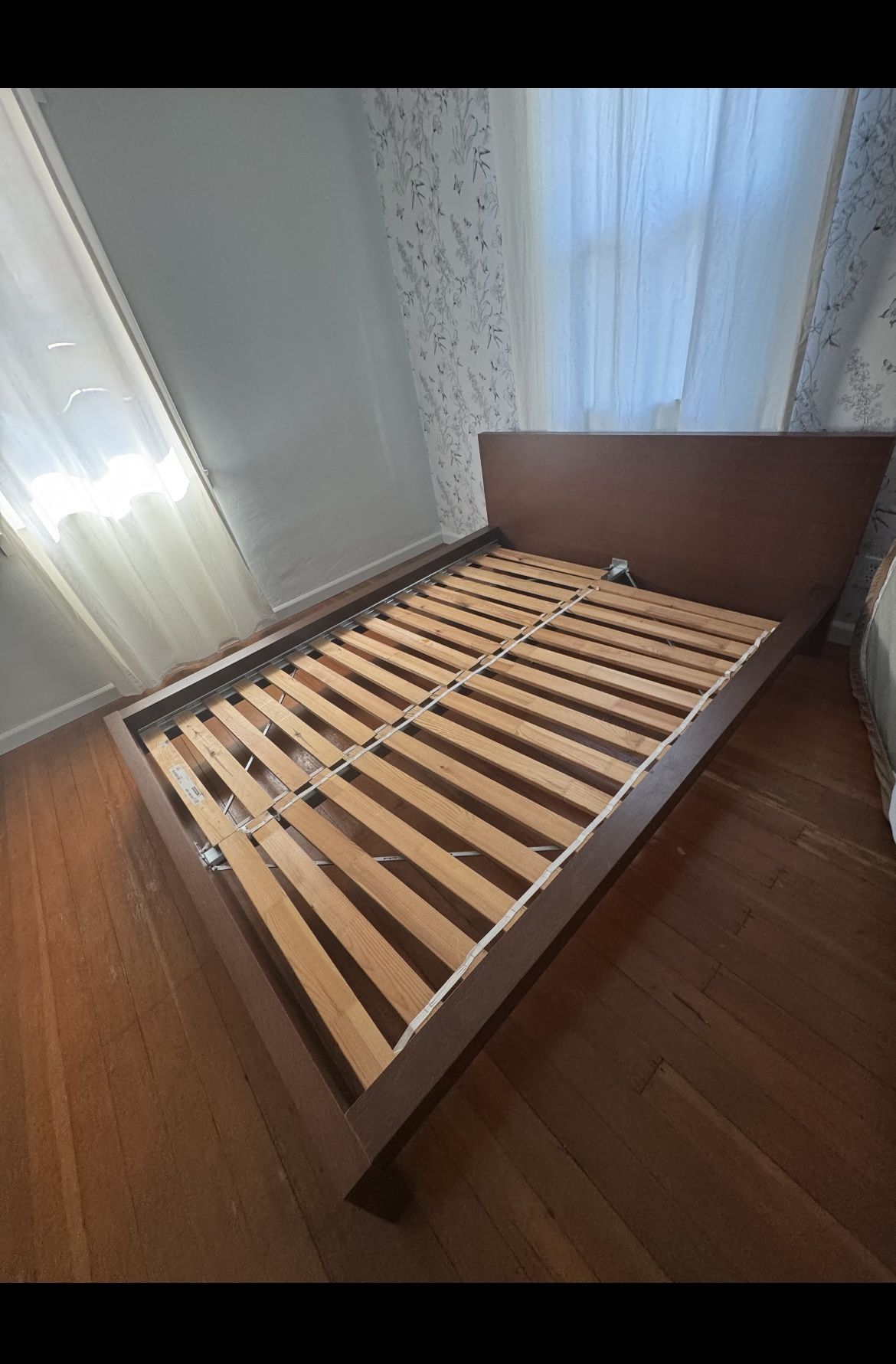 Brown Bed Frame & Headboard