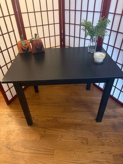 Black table