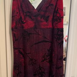 Vintage Hourglass Red/purple Dress