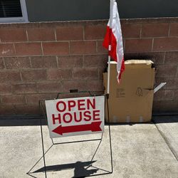 Real estate open house signs