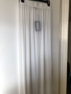 White bath suite cover up skirt