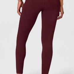 Nike Women's One High-Waisted 7/8 Leggings Burgundy Crush Large