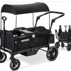 ELEMARA Foldable Wagon Stroller, Stroller Wagon for 2 Kids