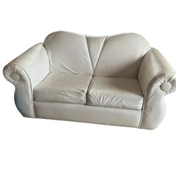 White Love Seat Couch Sofa Bed