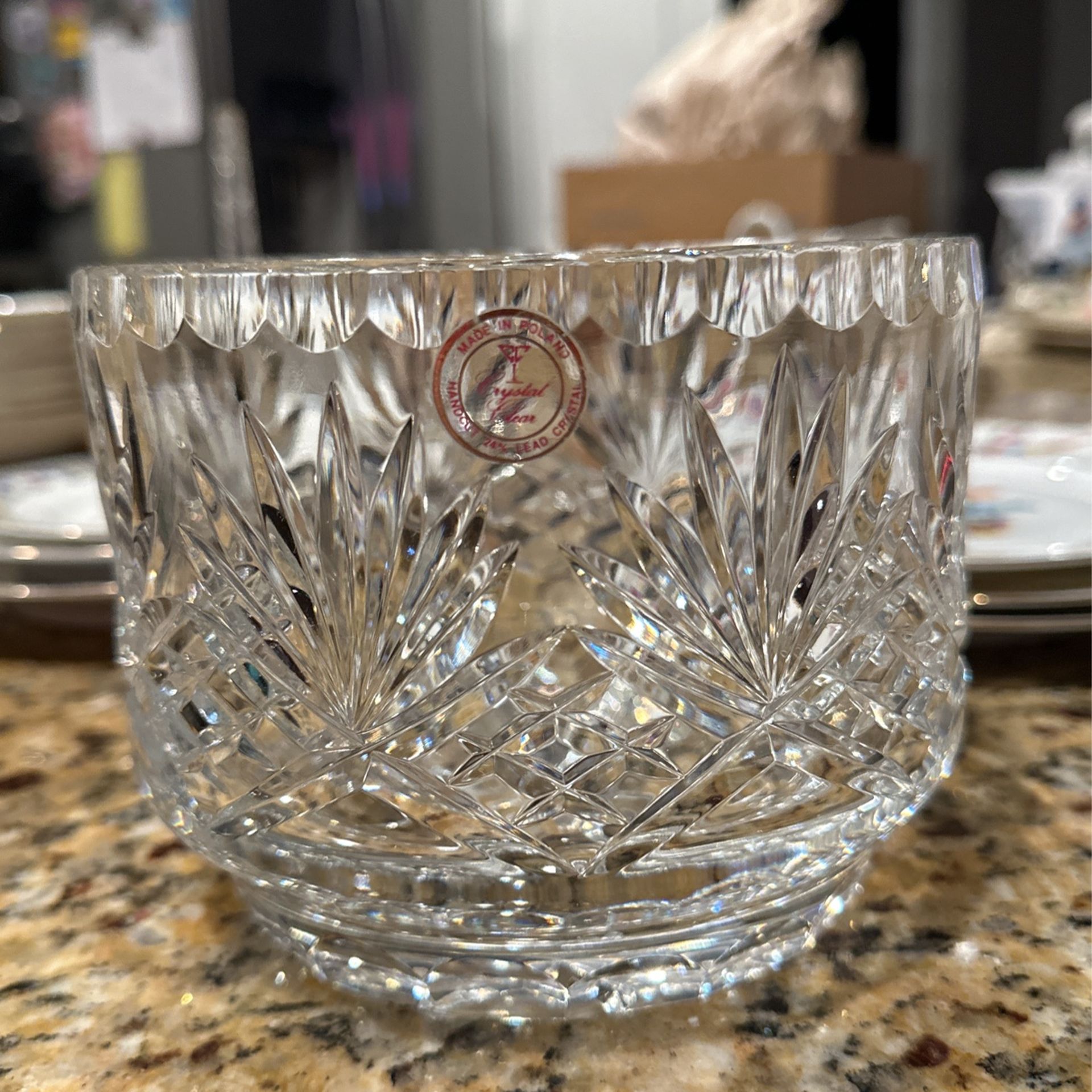 24% Lead Crystal Bowl - 6” wide & 4.5” tall