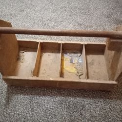 Vintage Handmade Wooden Tool Caddy