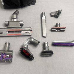 Dyson vacuum attachments w/ storage bag 