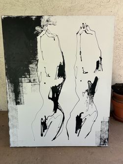 Abstract Minimalist Drip Painting