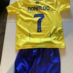 Ronaldo Jersey With Shorts Kids Sizes Small Up To XL 