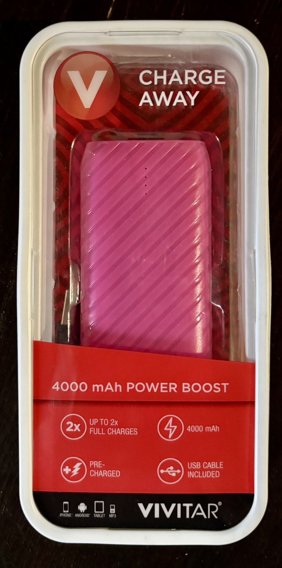 VIVITAR 4000 mAh High Capacity Power Boost Charger