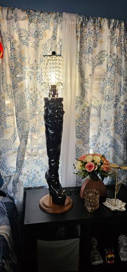 Leather High Heel Boot Lamp