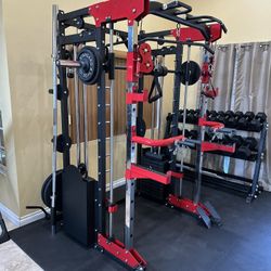 Smith Machine 200 | Adjustable Bench | 245lb Cast Iron Olympic Weights | 7ft Olympic Bar | Fitness | Gym Equipment | FREE DELIVERY/INSTALLATION 🚚 🛠️