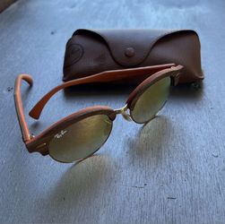 Ray Ban Club Master Sunglasses Wood Grain Italy