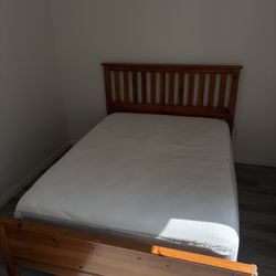 Bed Frame +foam Mattress 