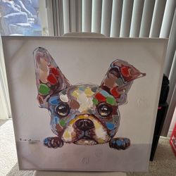 Colorful Frenchie Canvas